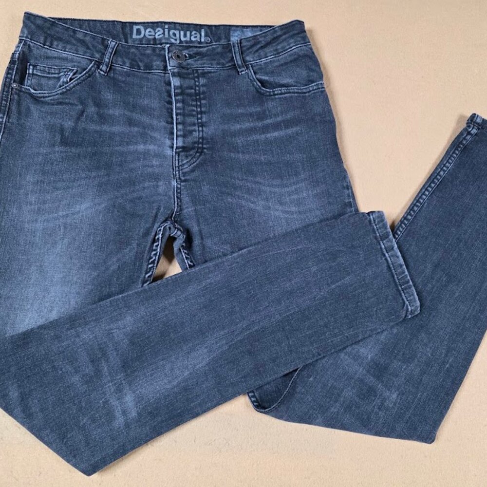 Desigual Men's Straight Leg Black Denim Jeans